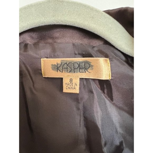 Kasper Bronze Knee Length Embroidered Coat - Size 8 - Picture 9 of 14